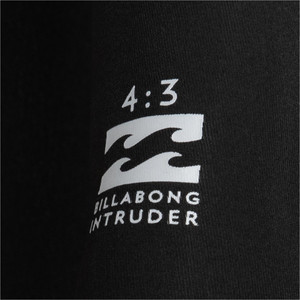 2023 Billabong Heren Intruder 4/3mm Rug Ritssluiting Wetsuit ABYW100203 - Black